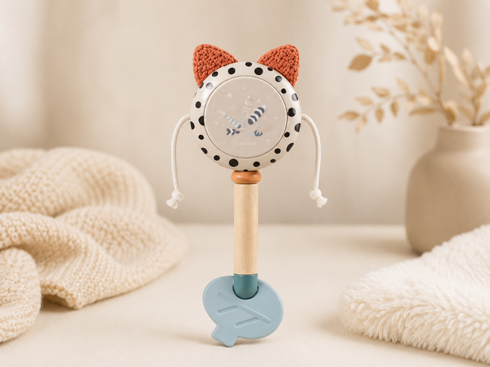 Hochet tambour chat